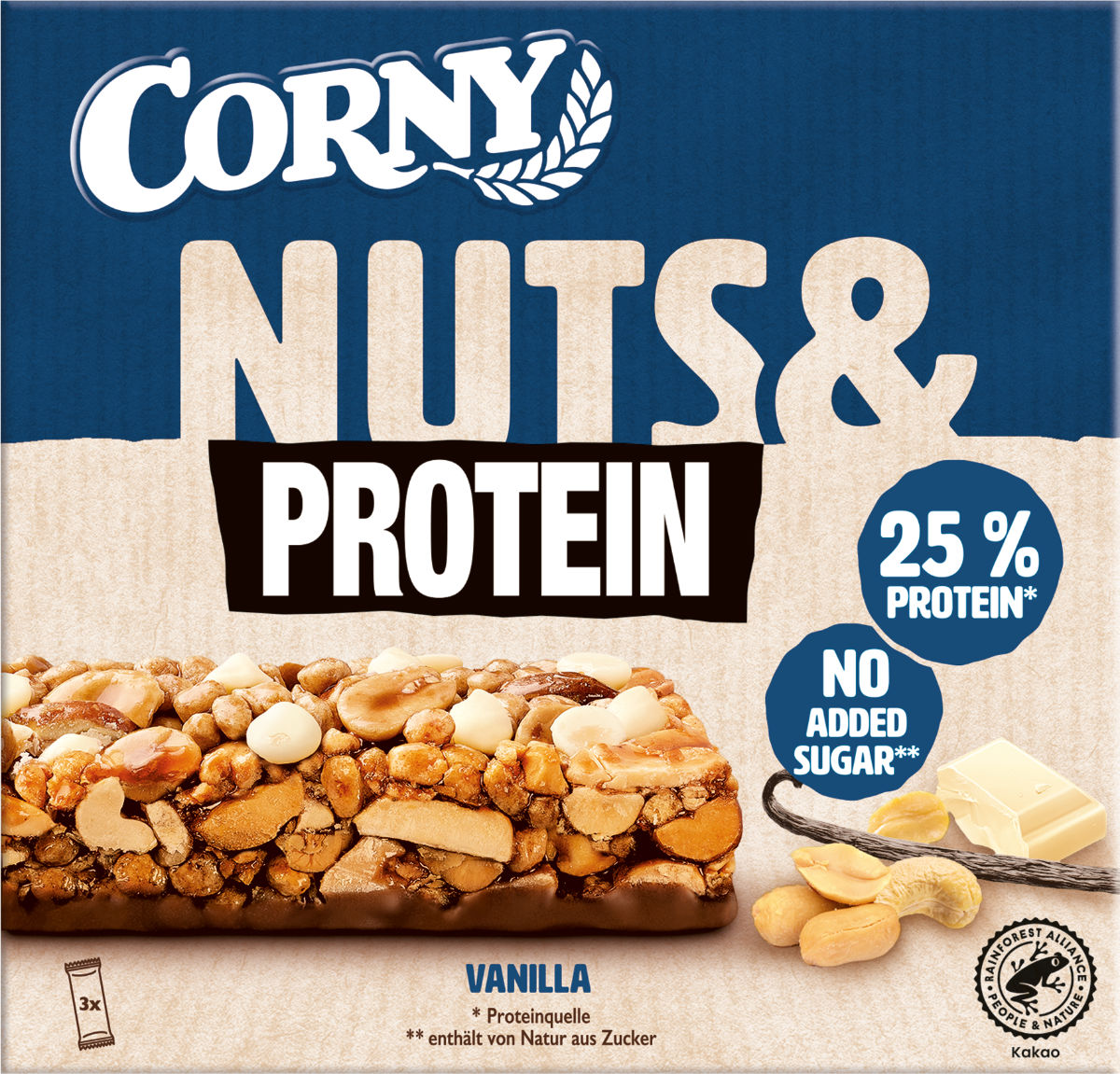 CORNY Nuts & Protein Vanilla (3 x 35 g)